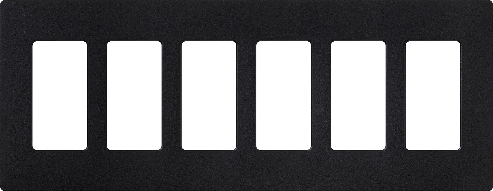 6-GANG SCREWLESS WALLPLATE - SATIN MIDNIGHT