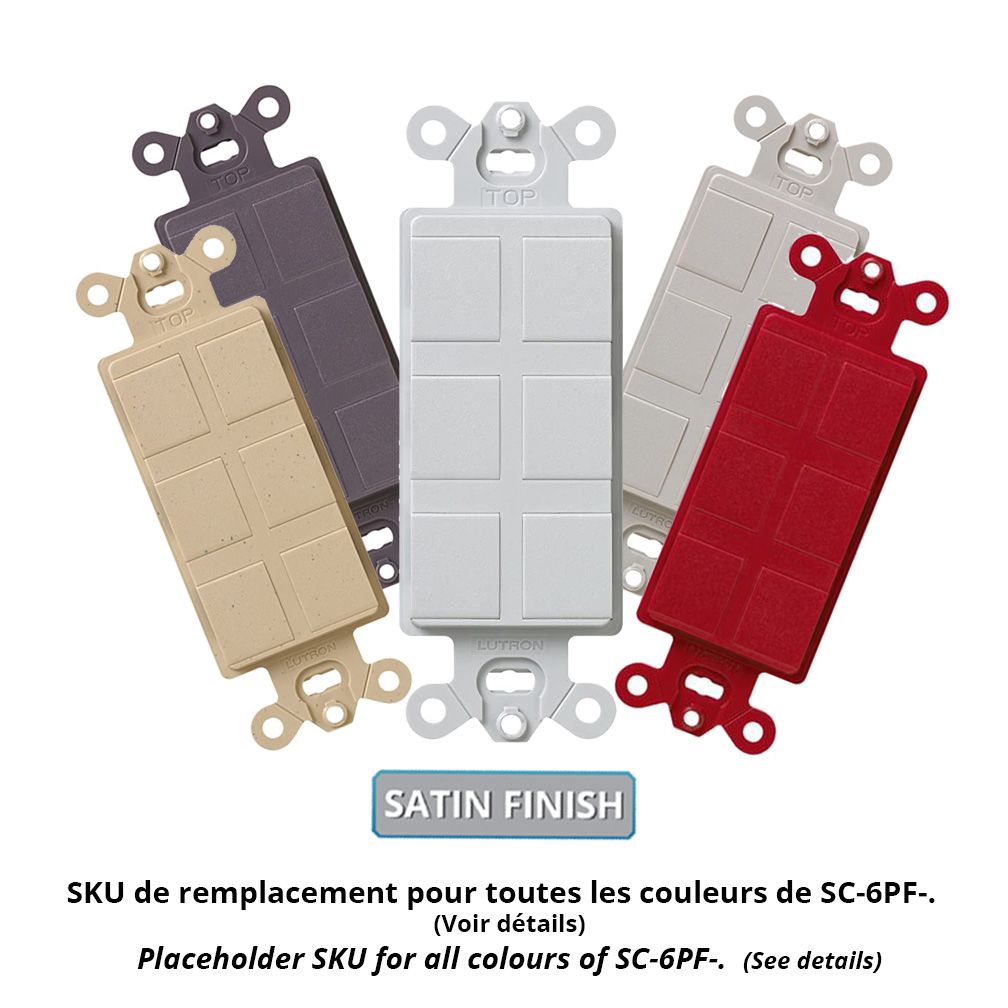 6-PORT FRAME W/BLANKS - **SPECIFY COLOUR**