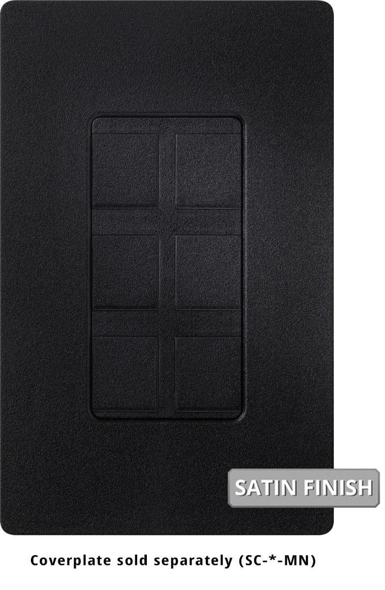 6-PORT WALLPLATE FRAME W/BLANKS - SATIN MIDNIGHT