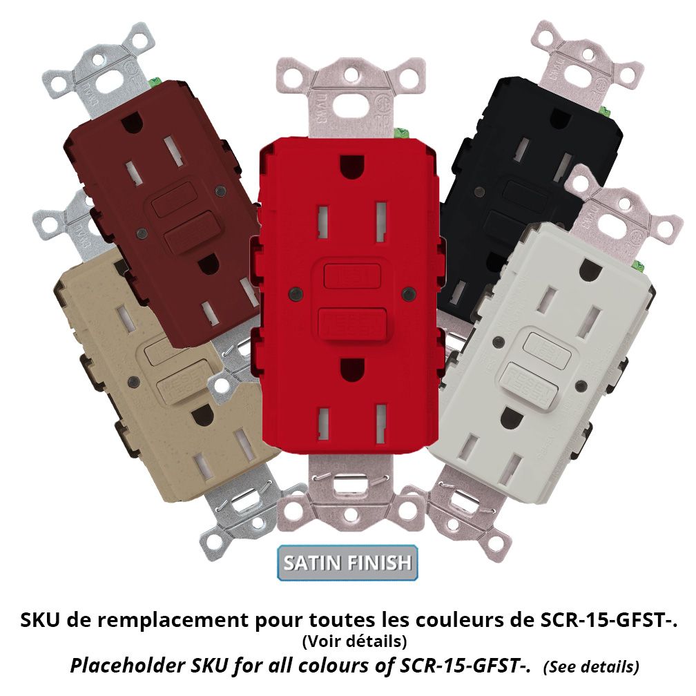 15A GFCI SELF TESTING RECEPTACLE - **SPECIFY COLOUR**
