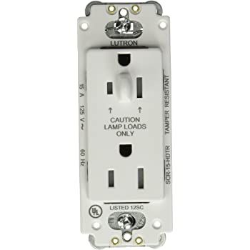 15A TAMPER RESISTANT RECEPTACLE - HALF DIMMING  SATIN SNOW