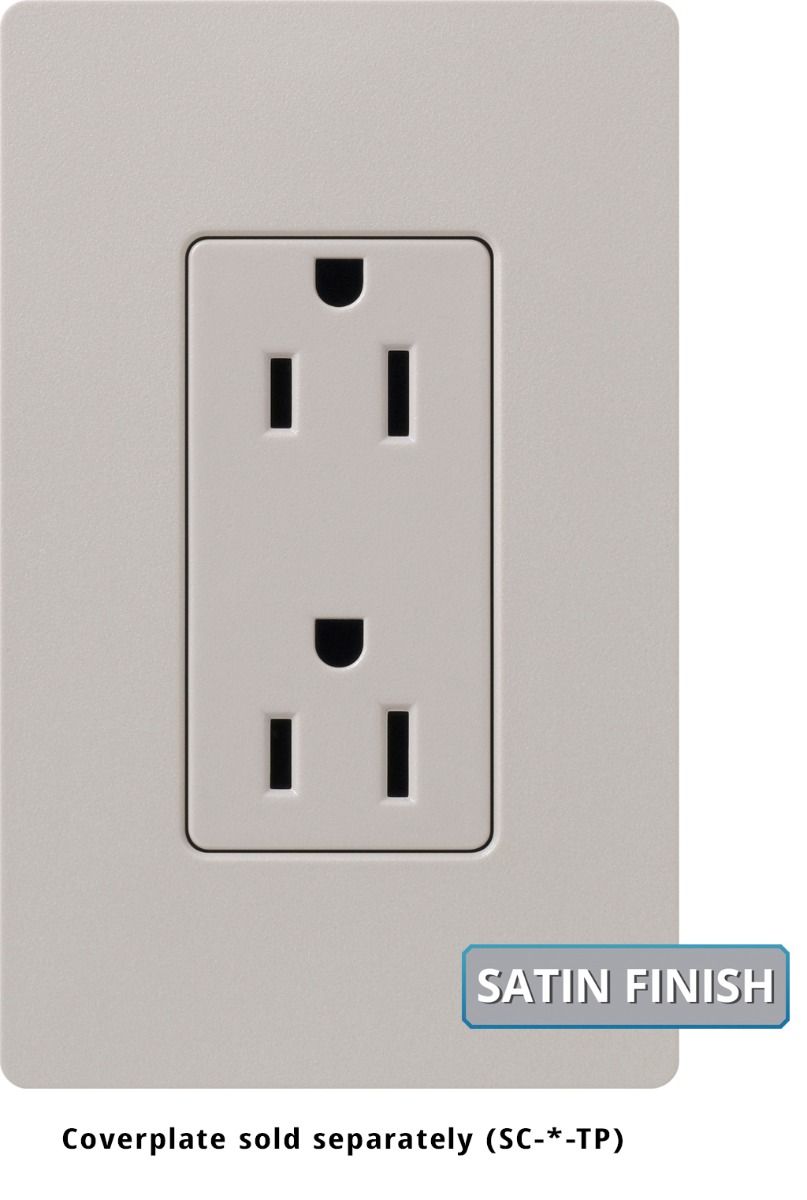15 AMP DECORA AC RECEPTICAL - SATIN TAUPE