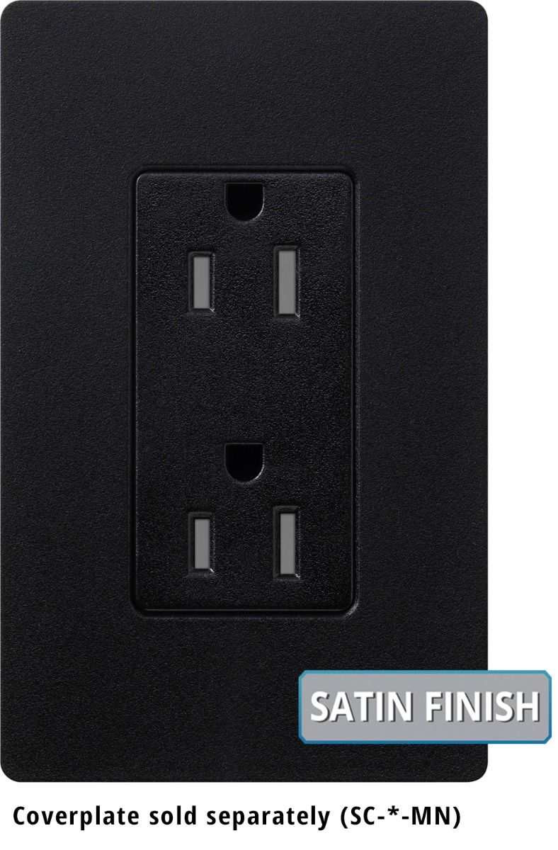 15A TAMPER RESISTANT RECEPTACLE - SATIN MIDNIGHT