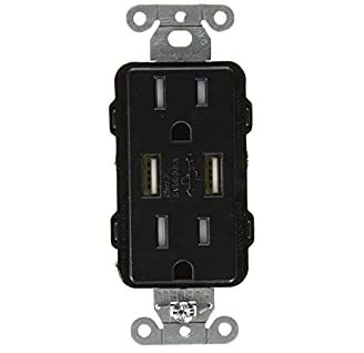 15A TAMPER RESISTANT RECEPTACLE W-2xUSB-A - SATIN MIDNIGHT