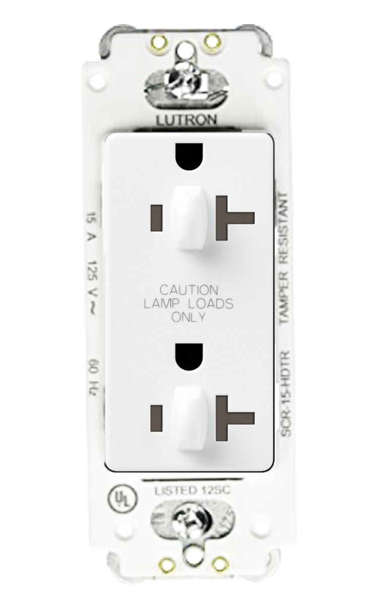 20A DUAL-DIM -TAMPER RESISTANT RECEPTACLE - SATIN SNOW