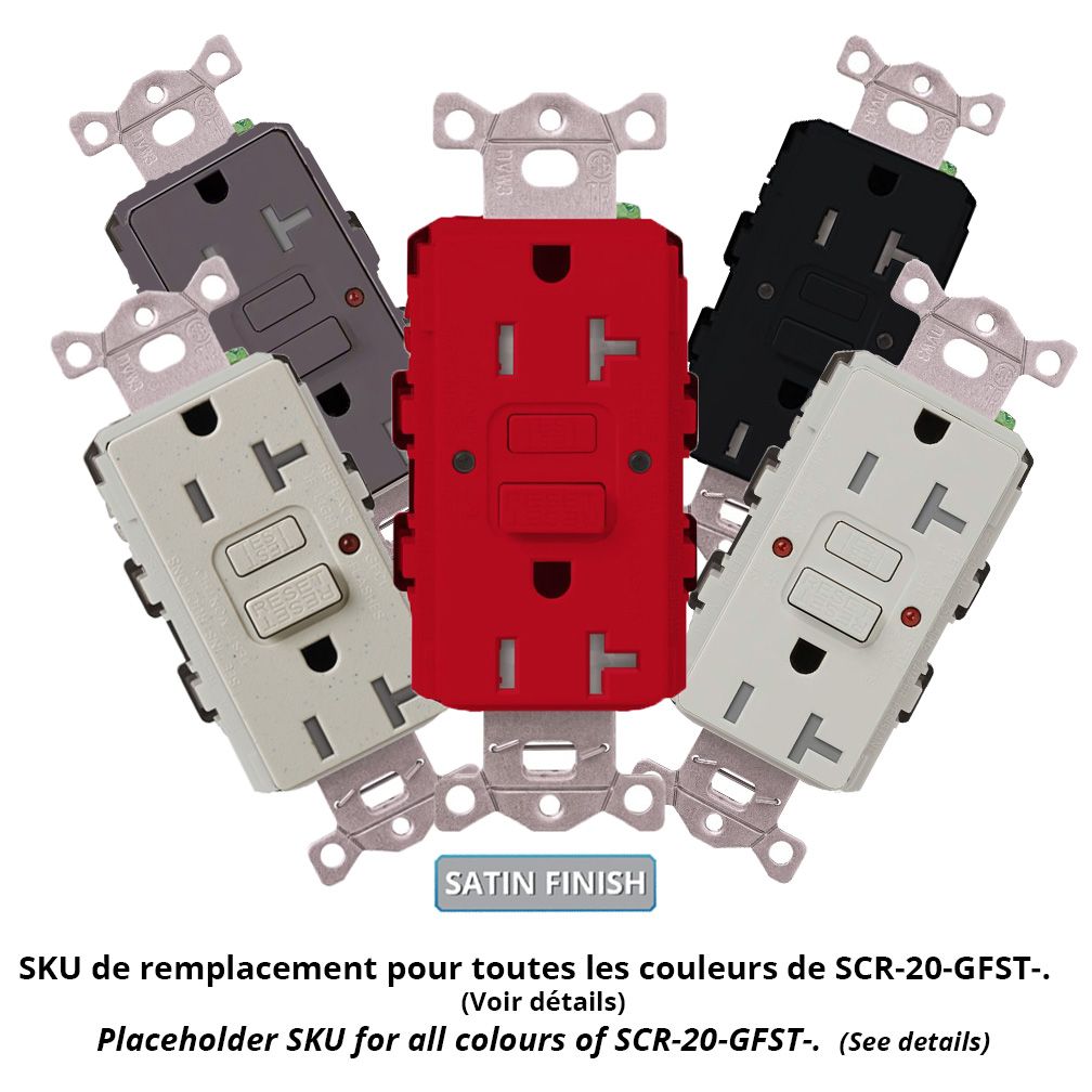 20A GFCI SELF TESTING RECEPTACLE - **SPECIFY COLOUR**