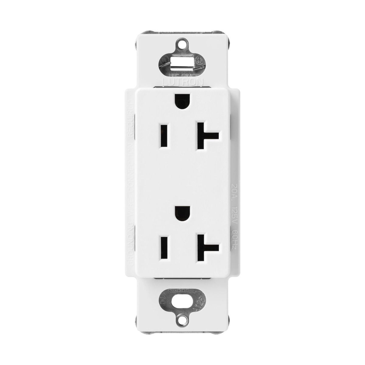 20 AMP DECORA AC RECEPTICAL - SATIN SNOW WHITE