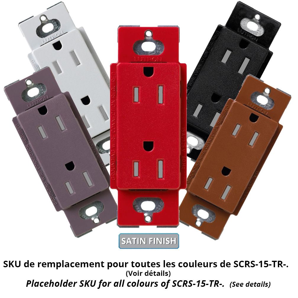 15A TAMPER RESISTANT RECEPTACLE - **SPECIFY COLOUR**
