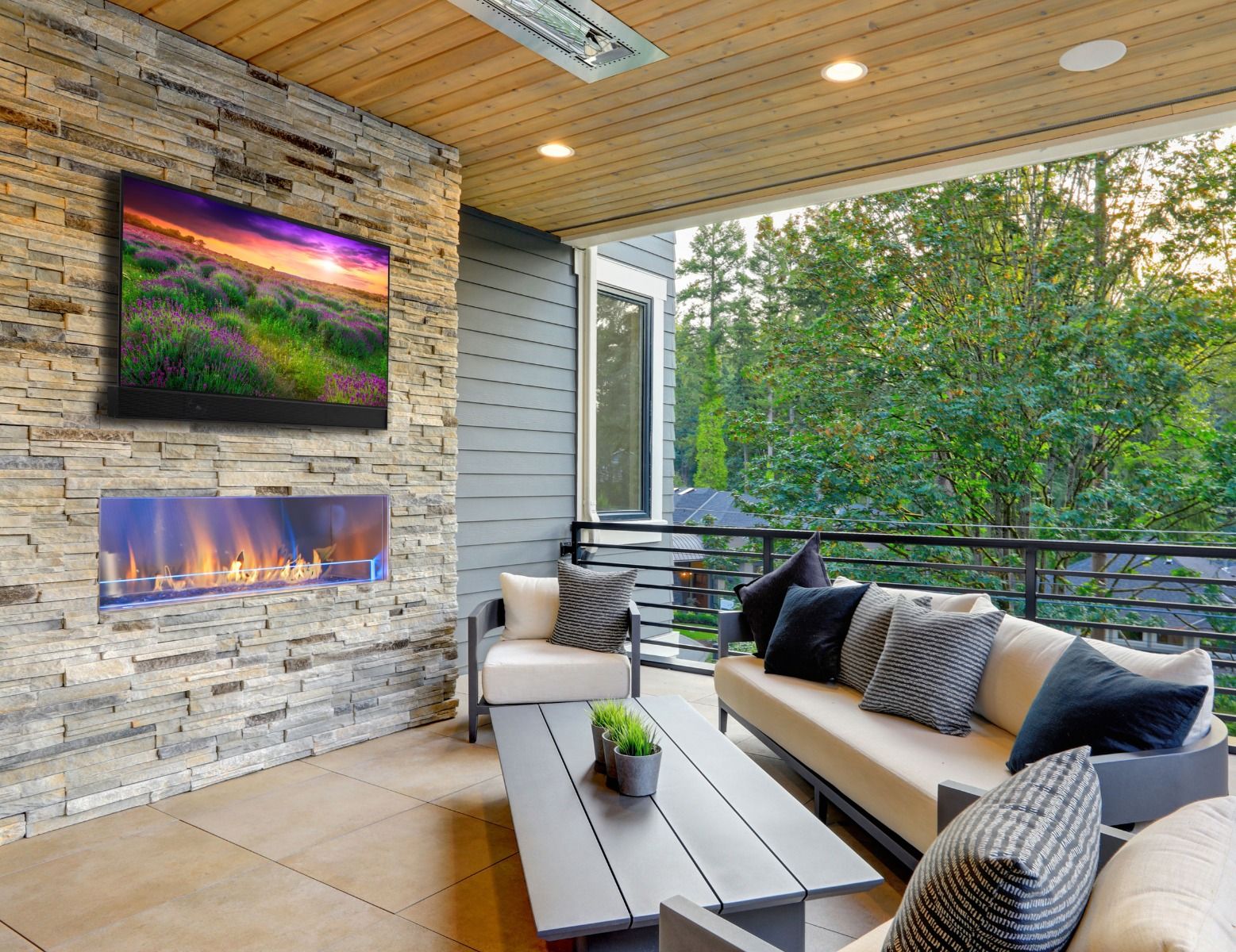 SEURA 65in SHADE series 2 OUTDOOR DISPLAY & SPEAKER BAR