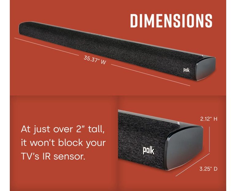 Polk Signa S3 Sound Bar w Arc, BT & Chromecast