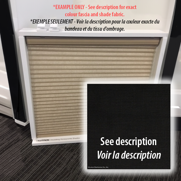 SHADES DEMO: SHEERLITE 3% - CHARCOAL W- BLK METAL FASCIA