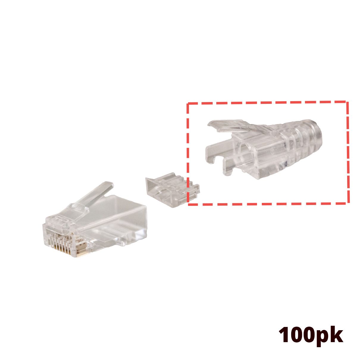 RJ45 - CAT6A - Flexible Slide-on Boot for 012-027SLM-100
