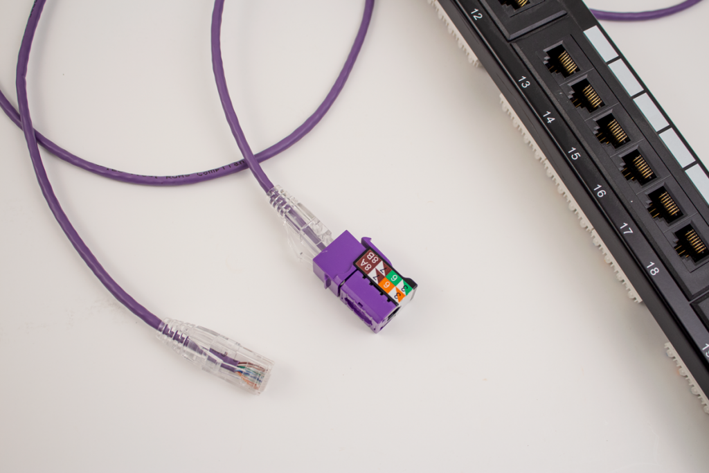 CAT6A Slim Parch Cord 0.5ft Purple (077-2015/05PR)