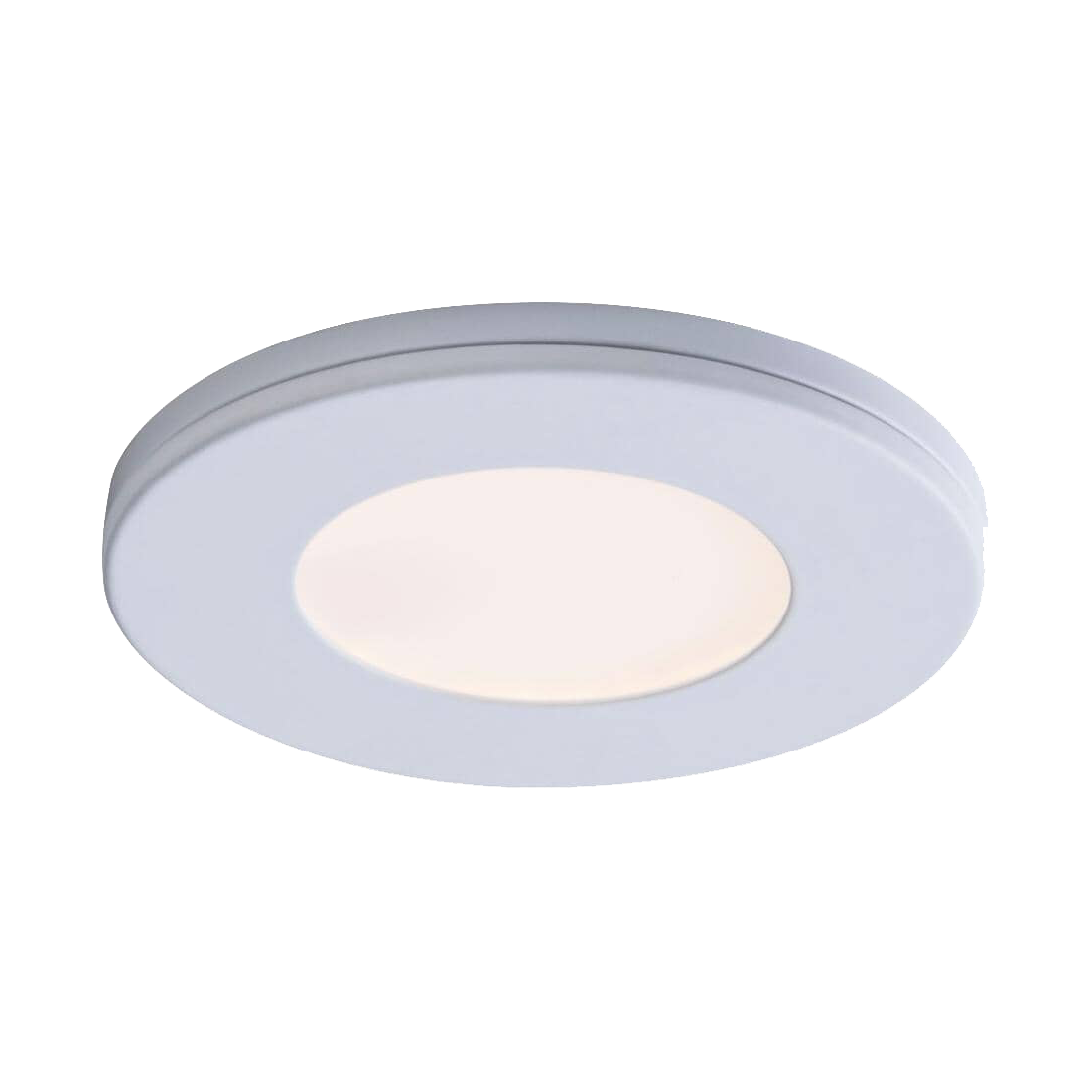 SlimLED Puck, 3000 K, linkable, hardwire, 2W. White trim.