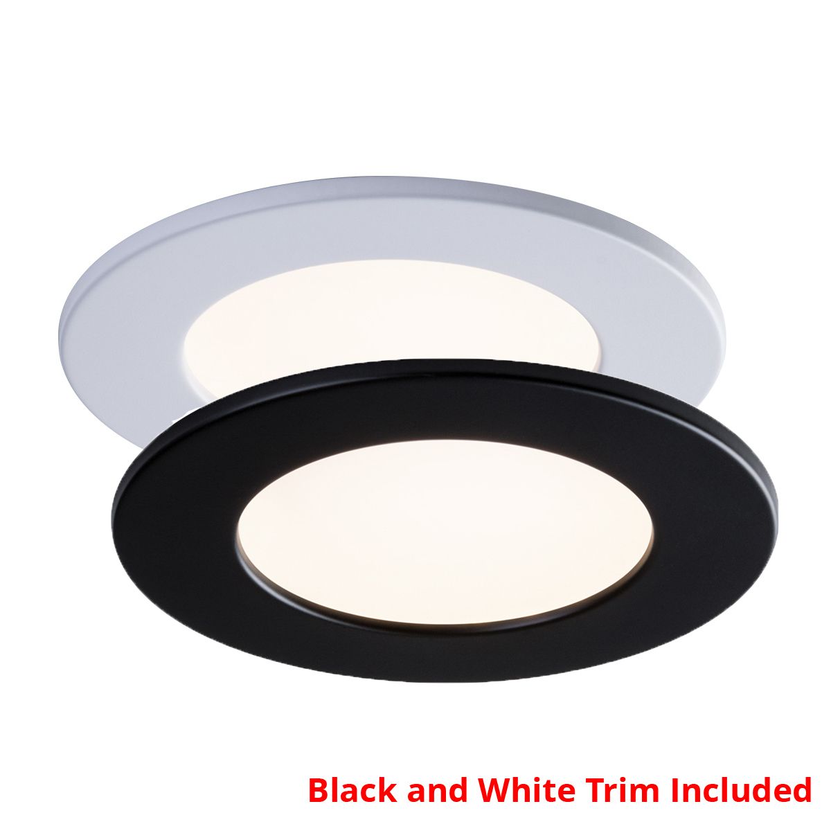 4in SLIMLED Dimable Fixture 27k-50k, Blk & Wht Trim included