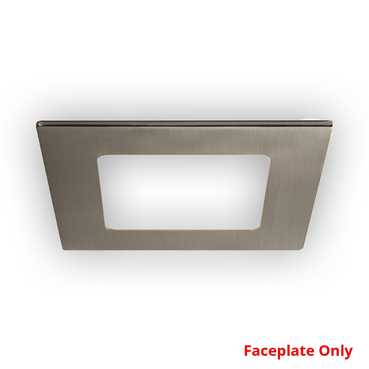 Faceplate for 4in SLM4-12W, Square, Brushed Nickle