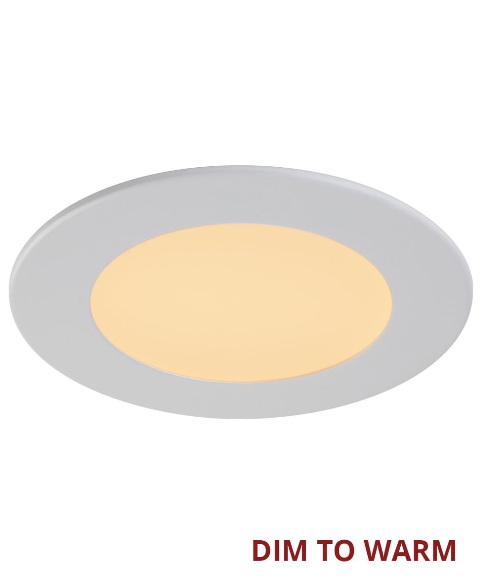 4 in SLIM LED ROUND,9W,Dim To Warm,White