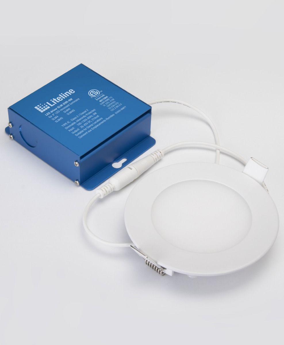 4 in SLIM LED ROUND,9W,Dim To Warm,White