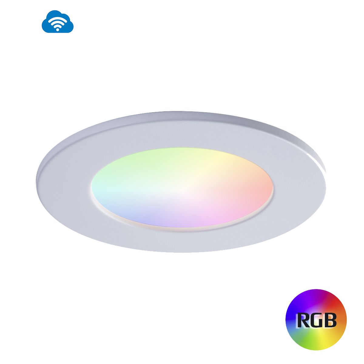 4 in SLMLED OnCloud, RGBTW, White & White Trim Incl.