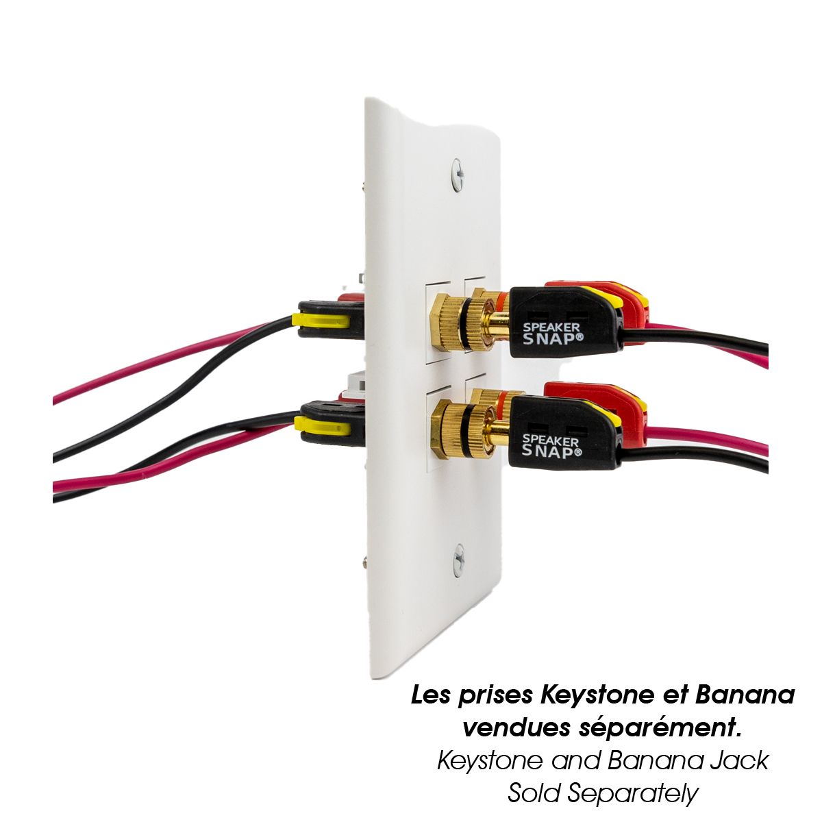 Keystone Insert Binding Posts, Toolless White 1 Pr / 2 Pc