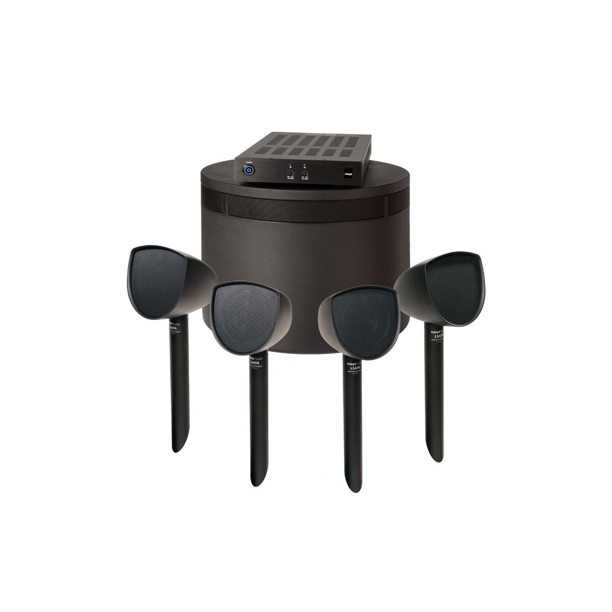 Outdoor Adept Landscape Kit, 4xSat, 1xSub-10in & 1x 200w Amp
