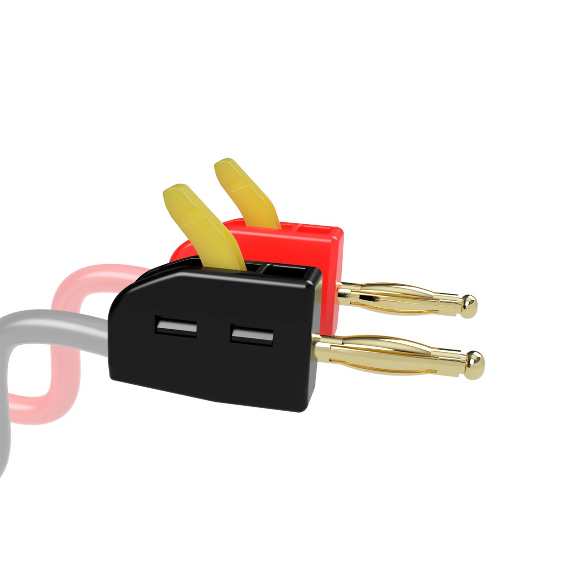 Banana Plugs Toolless,  Red & Black 25 Pair / 50 Pieces