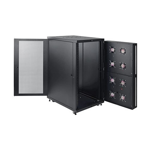 Eaton Tripp Lite SR24UBFFD SmartRack Standard-Depth Half-Height Rack Enclosure for Harsh Environments, 32.5\\" (82.5cm), 1000lb (453.6kg), 24U