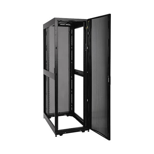 Tripp Lite SR42UBSD1032 42U SmartRack Shallow-Depth Rack Enclosure Cabinet, Threaded 10-32 Mounting Holes with Doors and Side Panels