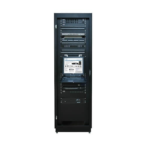 Tripp Lite SR45UB 45U SmartRack Standard-Depth Server Rack Enclosure Cabinet with Doors and Side Panels