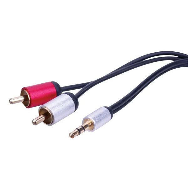 Slim 3.5mm to Dual RCA Stereo Cables - Length: 6ft.
