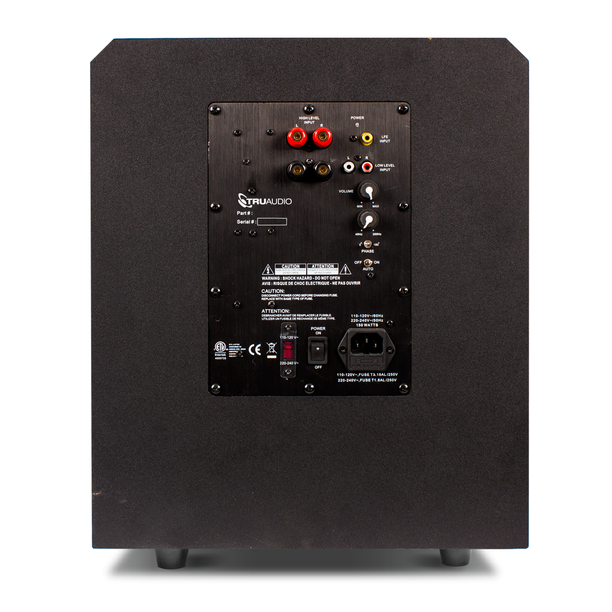SS series 8in Powered Slot Subwoofer 100W
