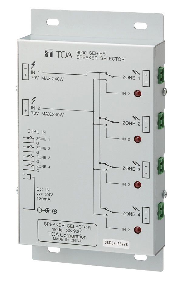 9000M2 series Module: Speaker selector 2 input 4 output chan