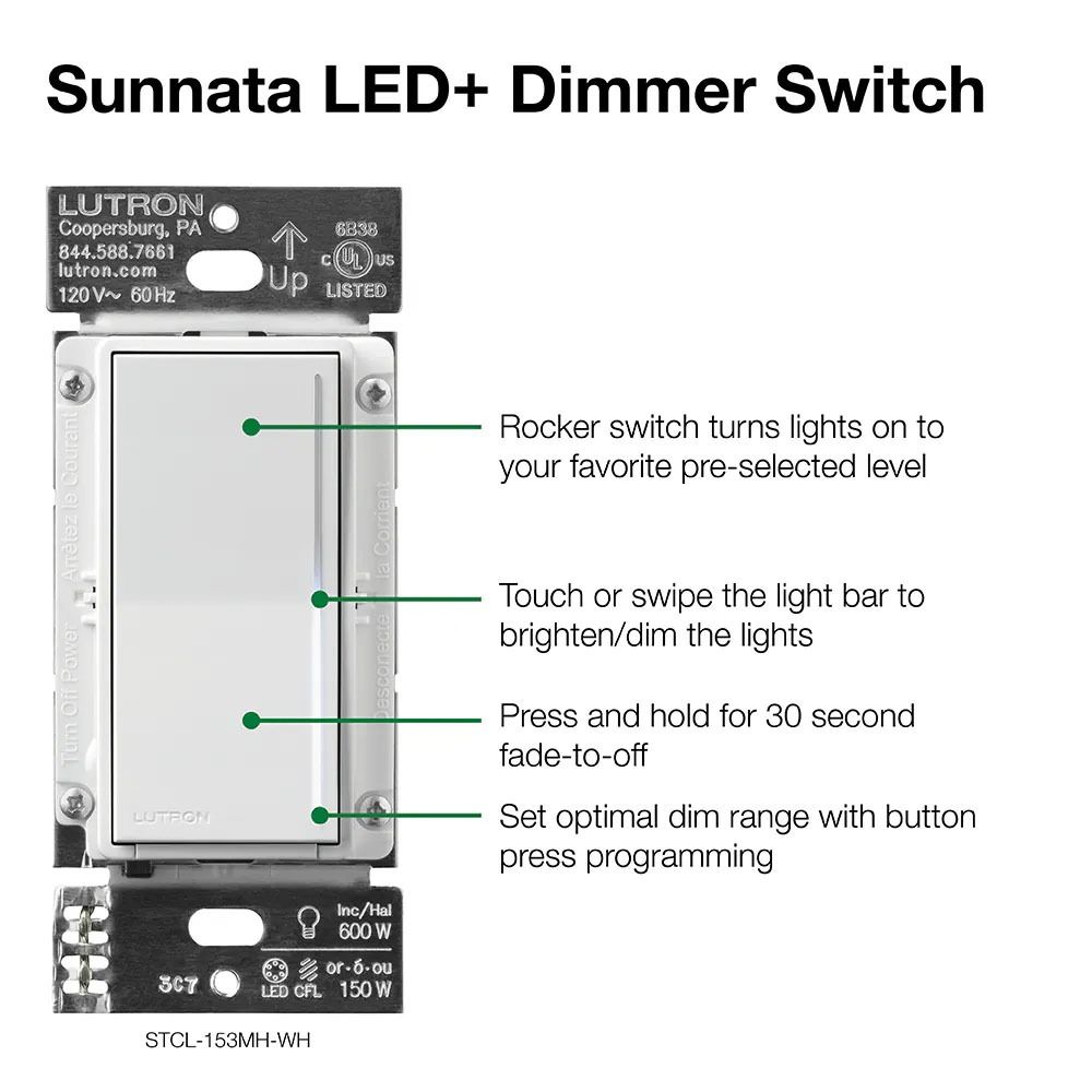 SUNNATA TOUCH DIMMER (RETAIL PACKAGING) - GLOSS WHITE