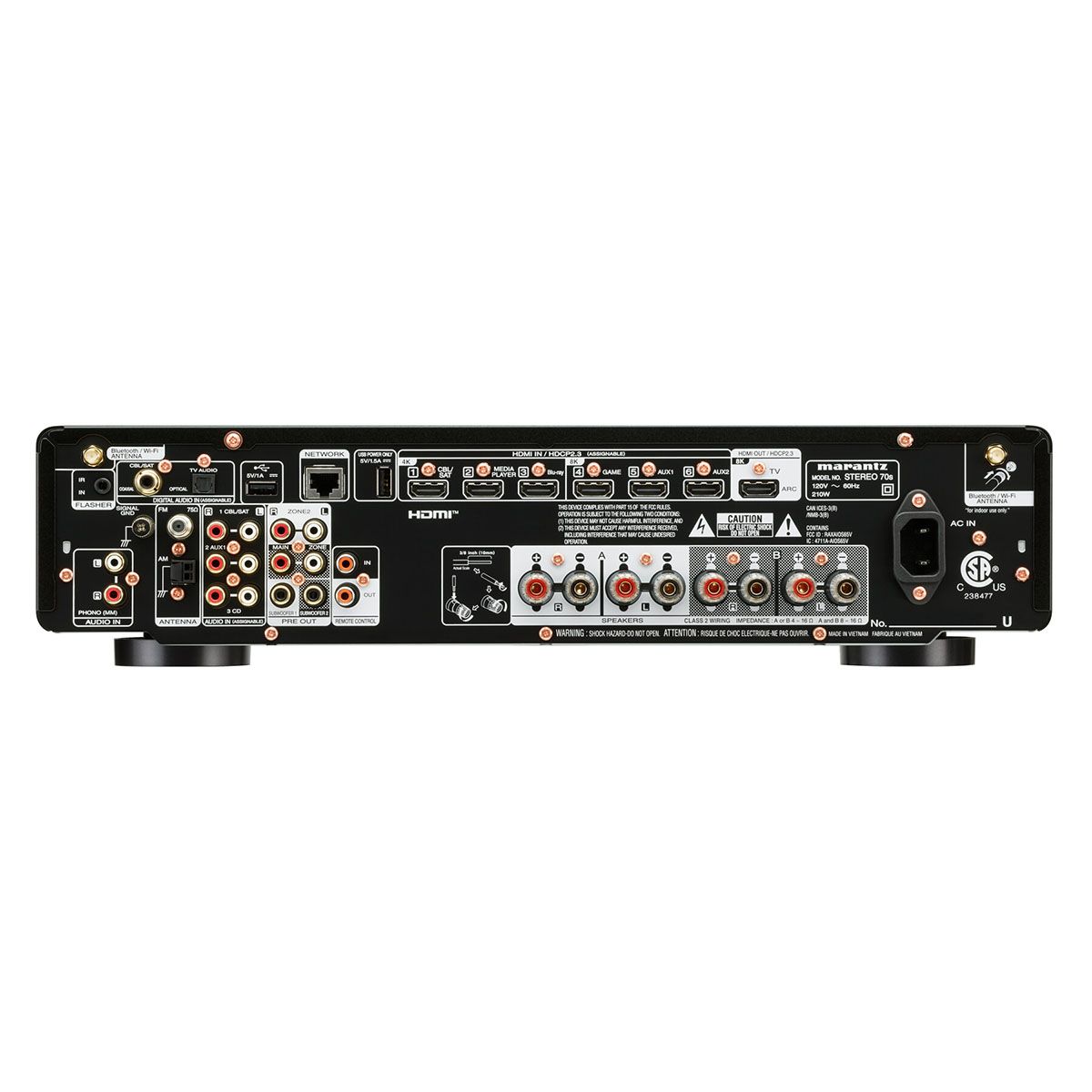75W Slim-Line 2ch AV Receiver w-8K & HEOS