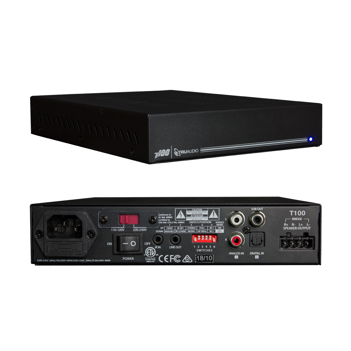 Ultrascape12 Kit: 12in Burl Sub, 4x 6.5in Sat Spk T100 Amp