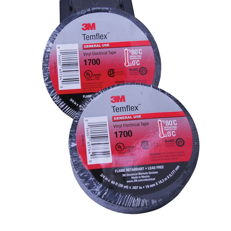 3M Electric Tape Black 10-Pack