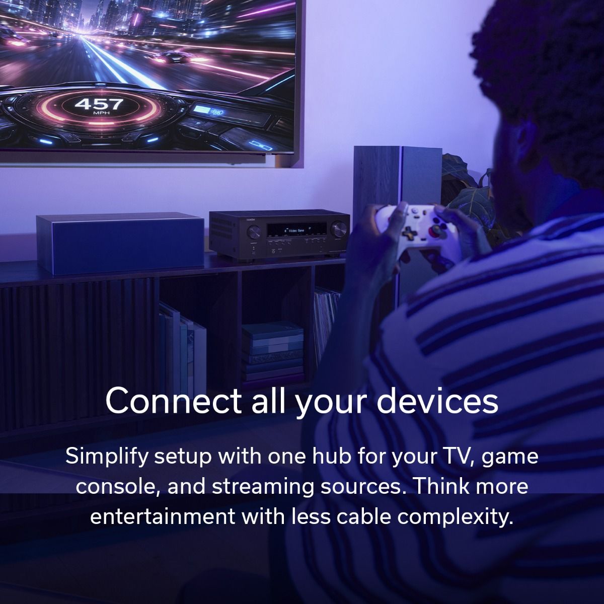 7.2ch AVR, 8K (Upscale), 90W /ch, 3x HDMI 2.1