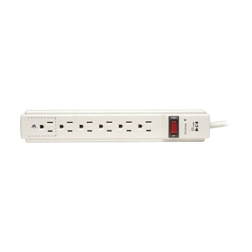 Tripp Lite TLP604TEL Protect It! 6-Outlet Surge Protector, 4\' (1.22 m) Cord, 790 Joules, Tel/Fax/Modem Protection