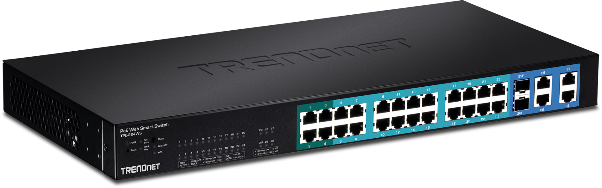 24-port 10-100MBps Web Smart PoE Switch
