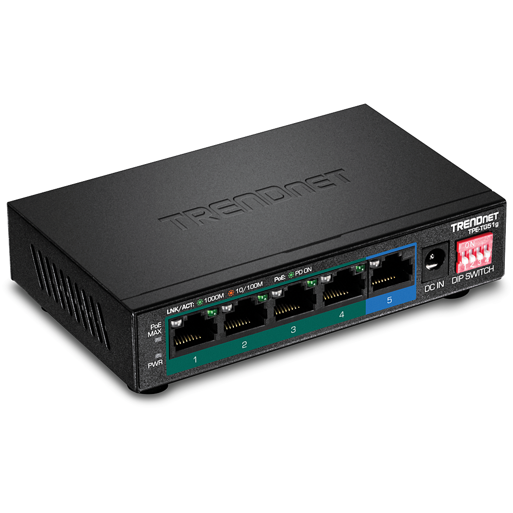 5-Port Gigabit PoE+ Switch (60W)