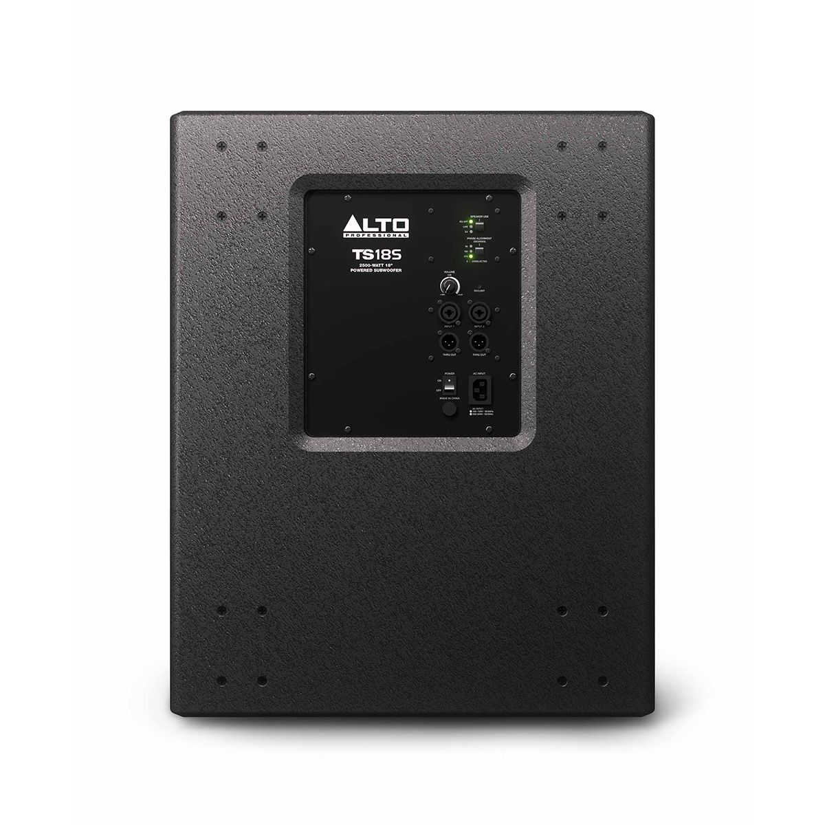 2500w 18-inch Powered Subwoofer w-Phase & Pairing Settings