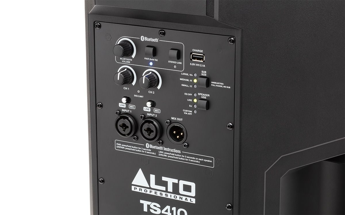 2000w 10-Inch 2-Way Powered Speaker with Bluetooth