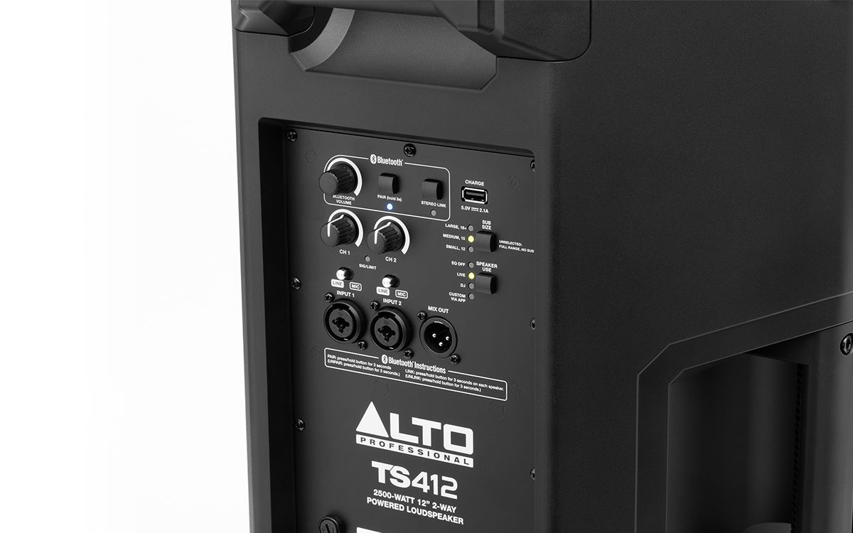 2500w 12-Inch 2-Way Powered Speaker with Bluetooth