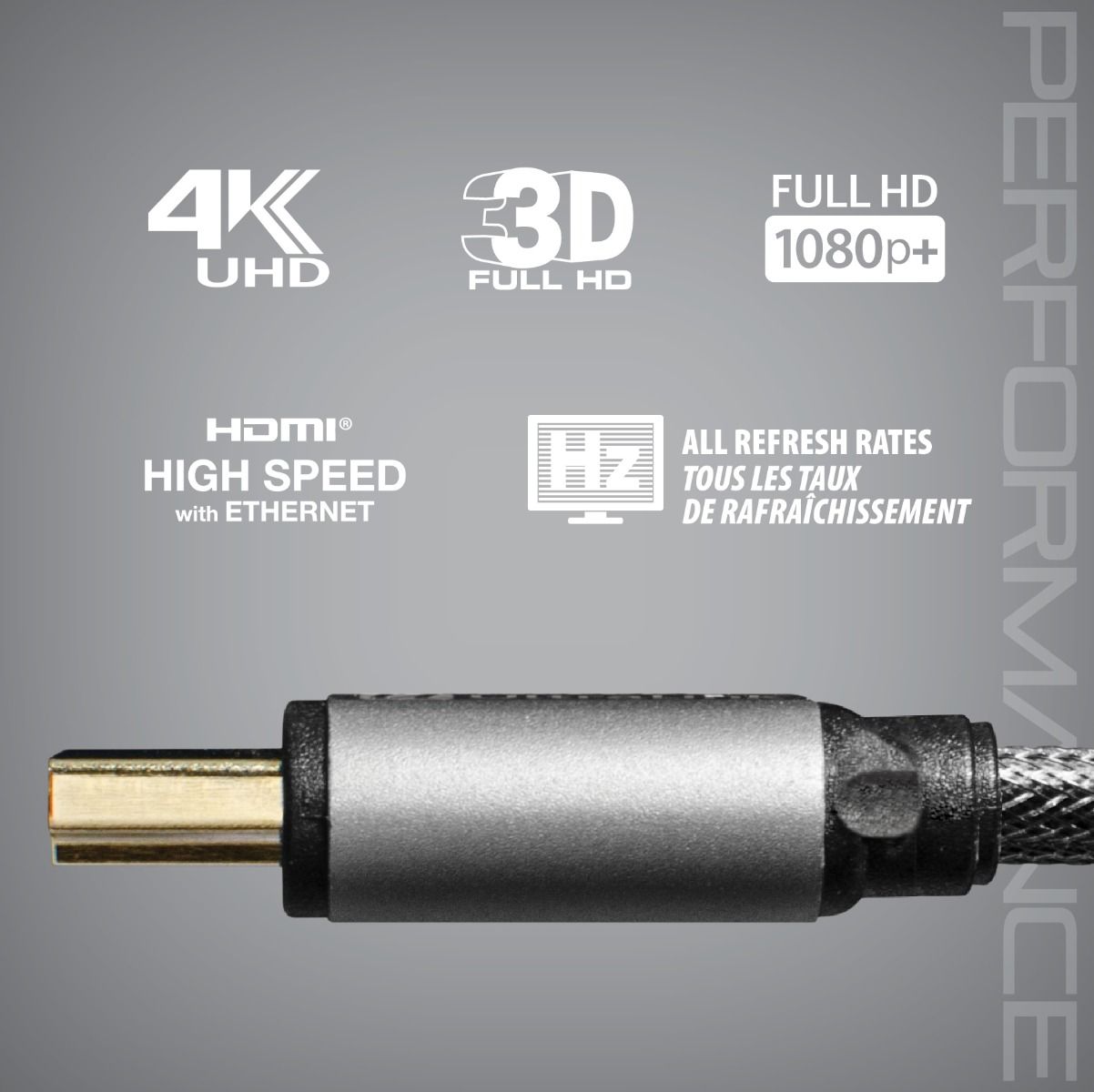 PERFORMANCEII SUPERSLIM HIGH SPEED HDMI WITH ETHERNET, 4M