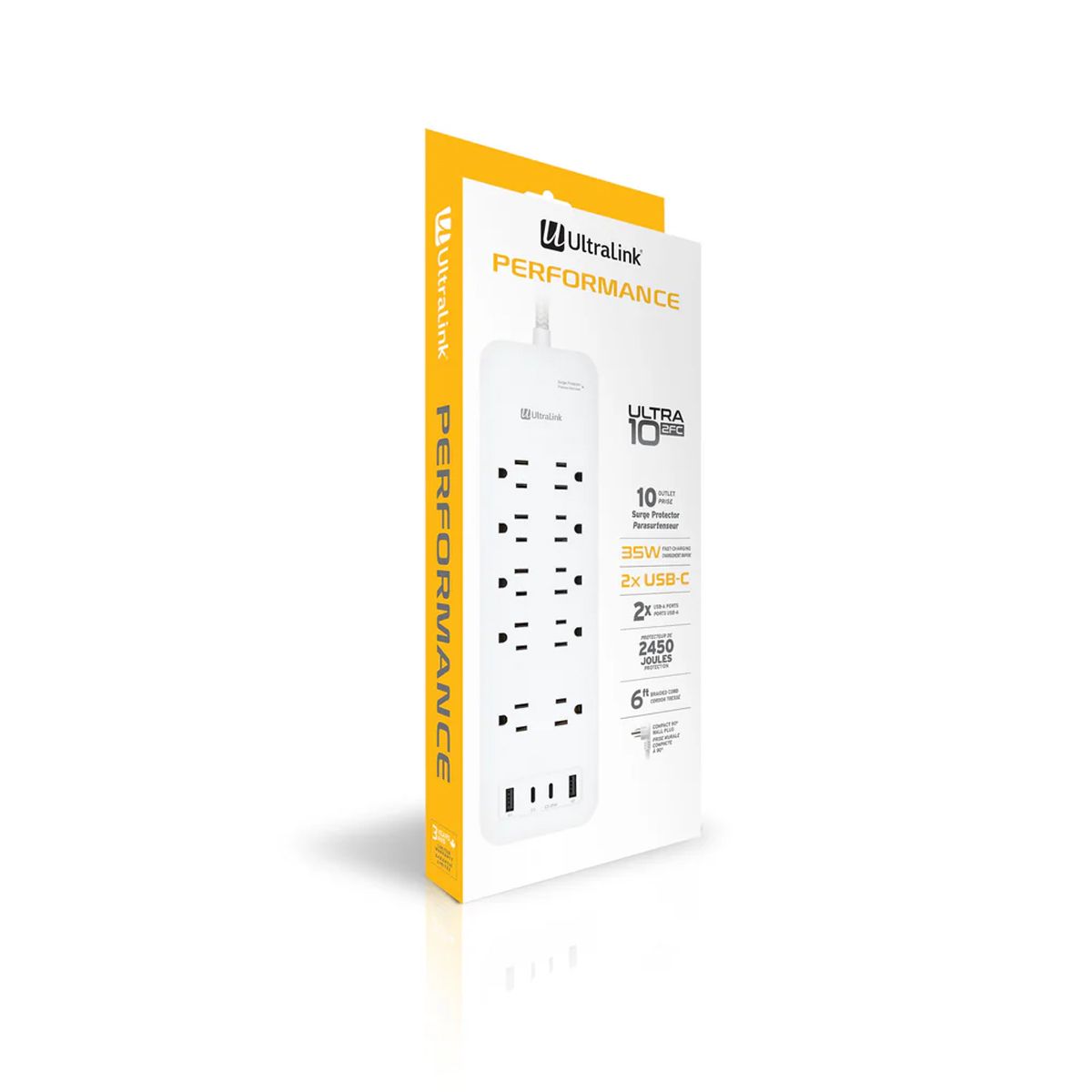 Ultralink Performance Surge Protector 10 AC Outlet + 4 USB
