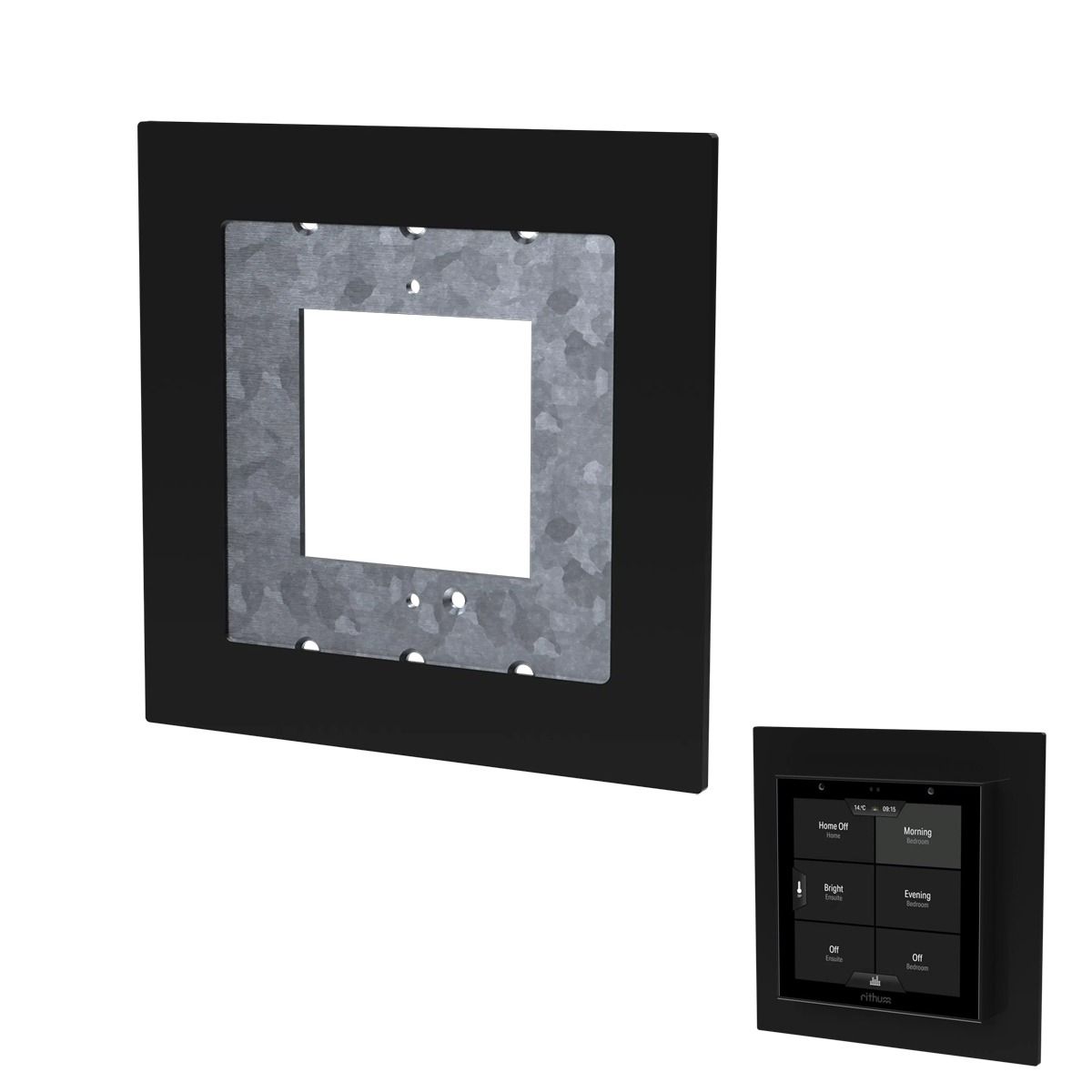 Adapter Coverplate to fit UC-SWITCHPRO over a J-Box, Black