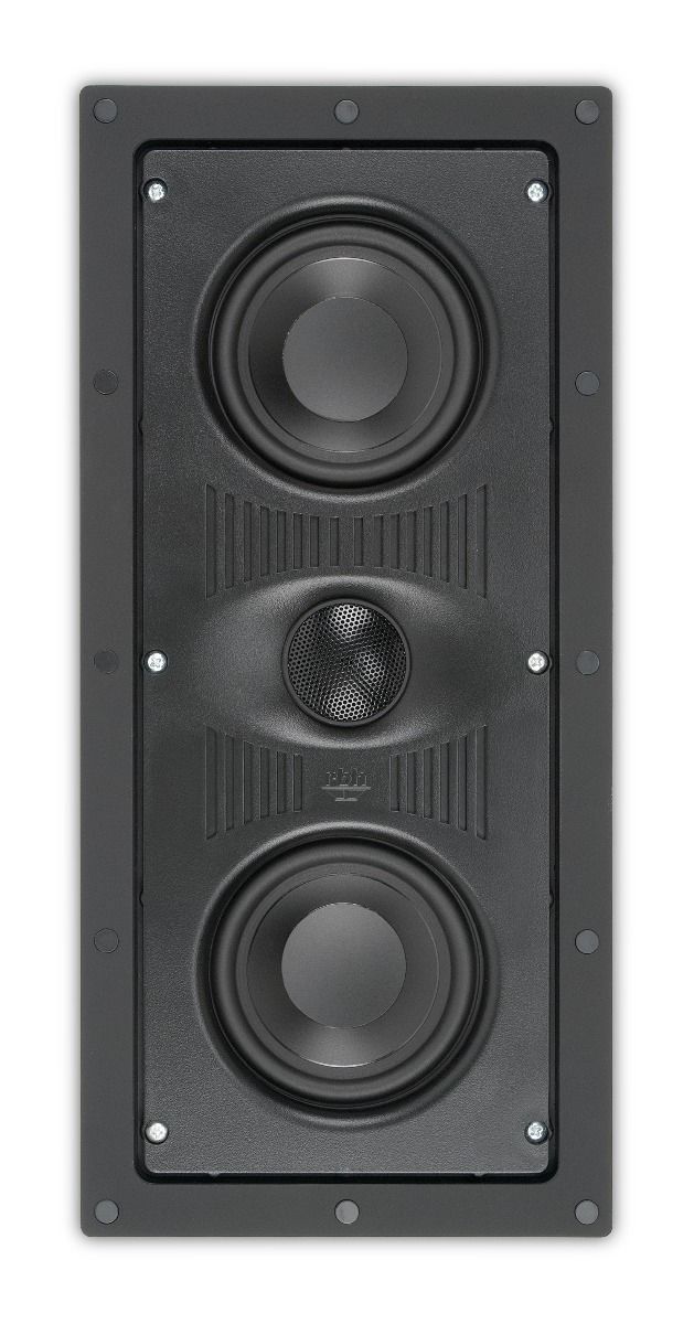 Dual 4 in polygraphite cone 2-way LCR in-wall speaker