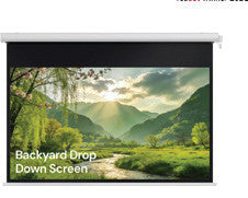 Valerion - 120 Backyard Built-in Battery Weather Proof Drop Down Screen