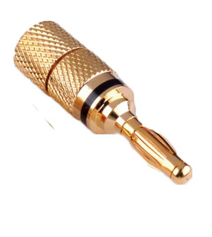 Gold Plated Banana Plugs- Black