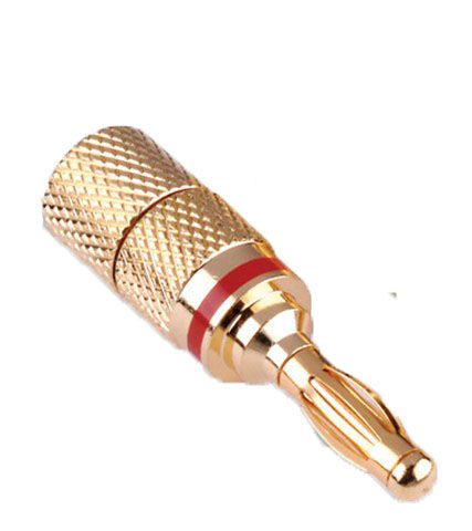 Gold Plated Banana Plugs- Red
